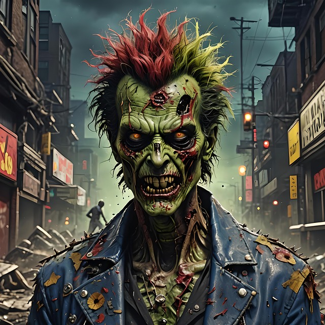 Download free HD stock image of Zombie Horror Free zombie horror monster illustration
