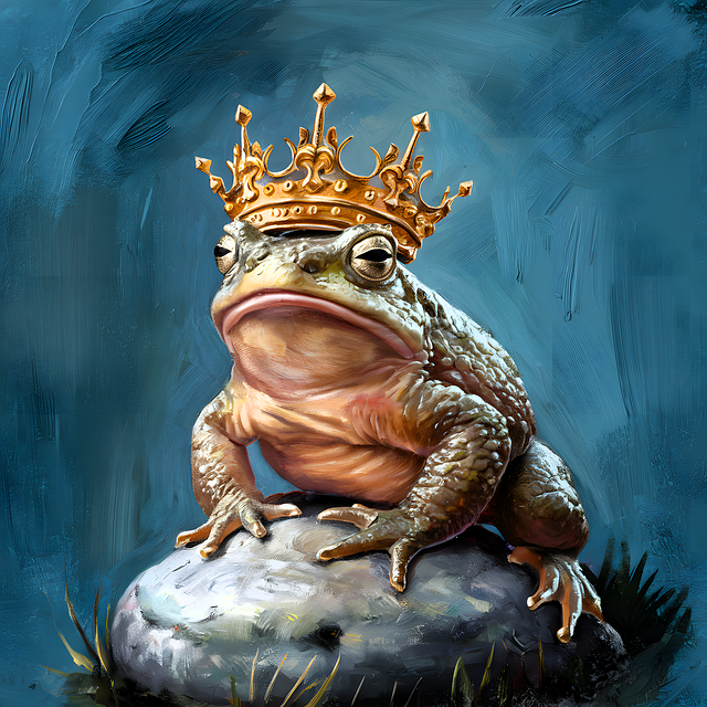 Free toad art crown illustration