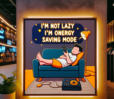 Free I'M Not Lazy I'M On Energy Saving Mode illustration and picture