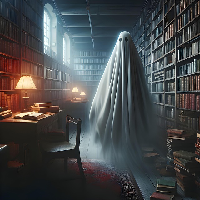 Free ai generated library books illustration
