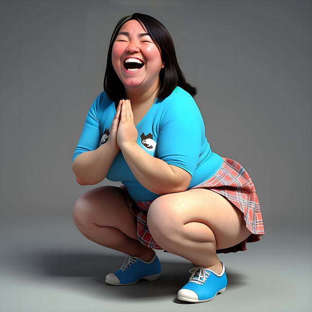 Free ai generated woman squat illustration