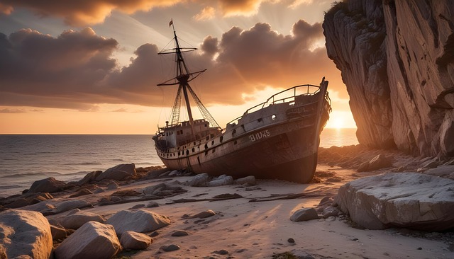 Free ai generated boat ship illustration