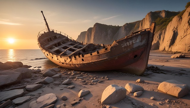 Free ai generated boat ship illustration