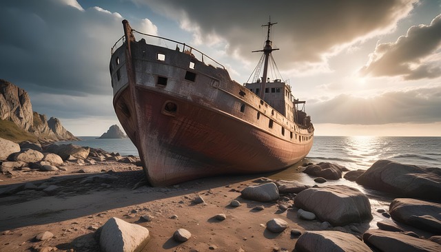 Free ai generated boat ship illustration