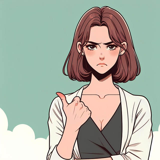Free ai generated woman annoyed illustration