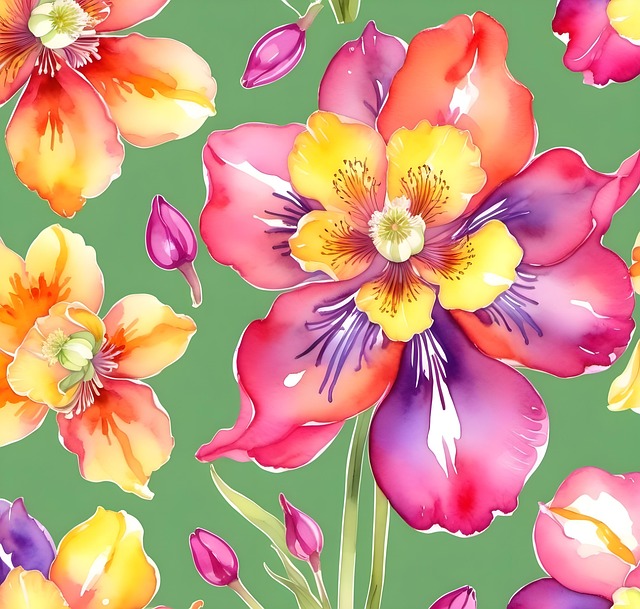 Download free HD stock image of Ai Generated Orchid Free ai generated orchid flower illustration