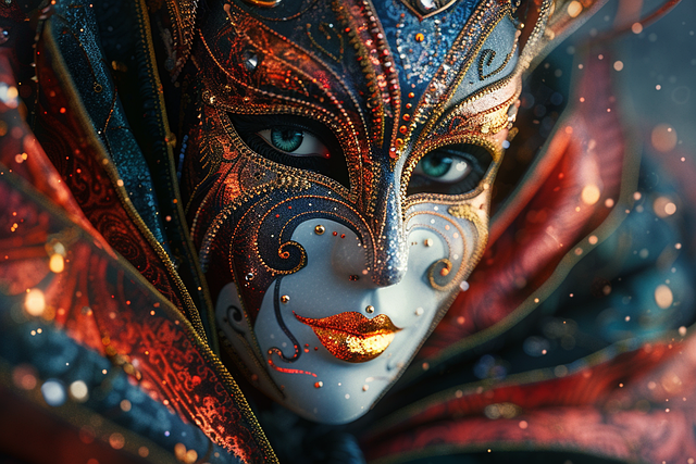 Free ai generated mask face illustration