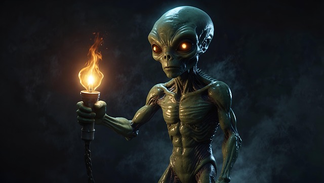 Free ai generated alien olympiad illustration