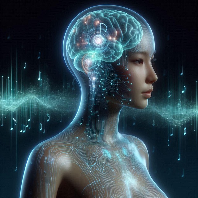 Free ai generated woman hologram illustration