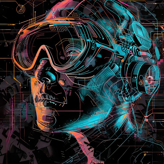 Free ai generated cyborg technology illustration