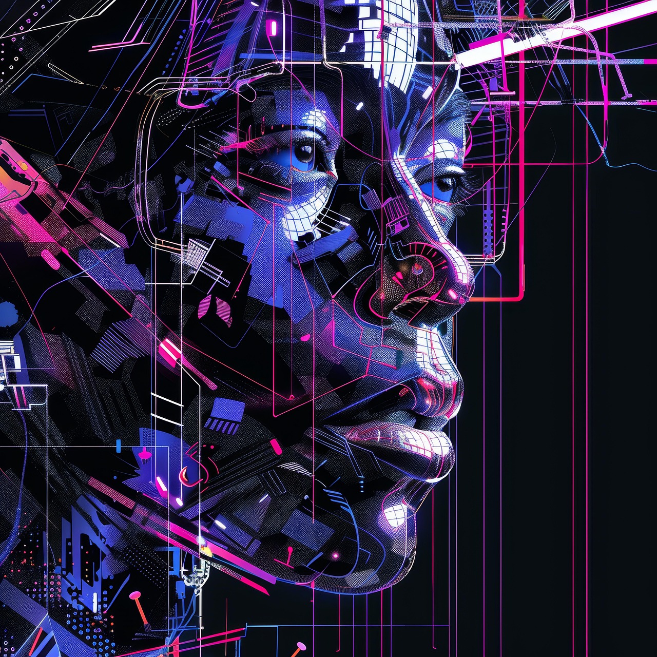 Download Ai Generated Cyborg Technology Royalty Free Stock