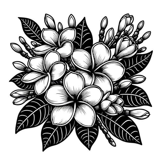Free Tropical Blooms Balinese Flora vector and picture