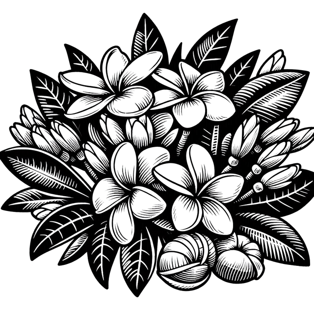 Free Tropical Blooms Balinese Flora vector and picture