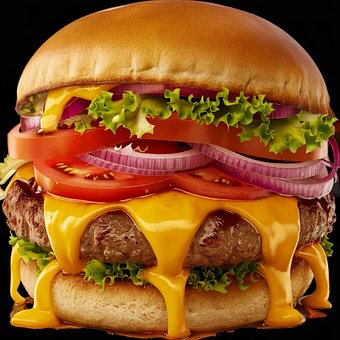Käse, Burger, Hamburger, Lebensmittel