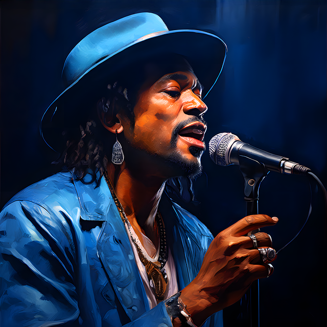Free ai generated man music illustration