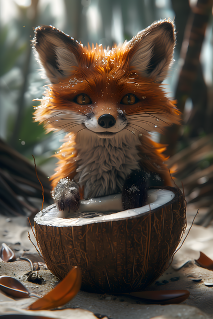 Download free HD stock image of Comic Animal Free comic animal fox illustration