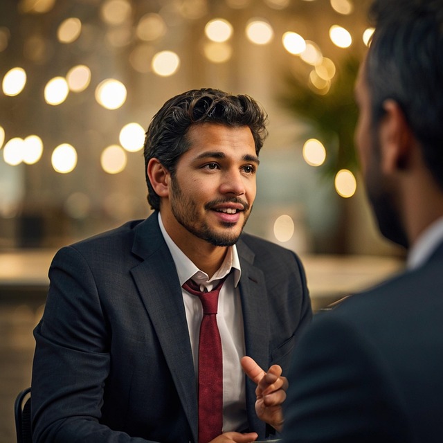 Interview, Zwei Männer, Unternehmen