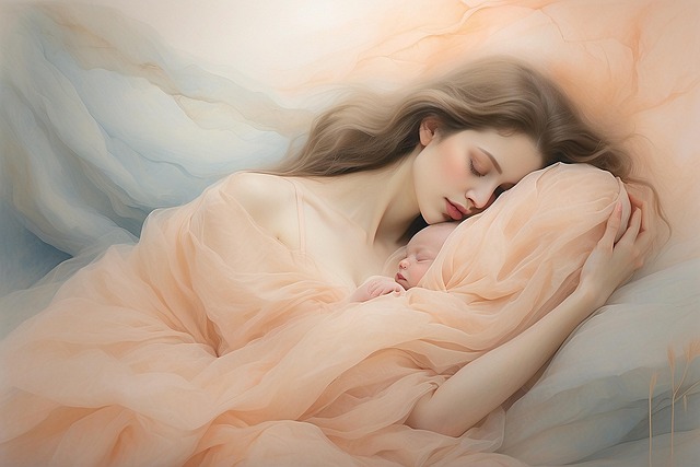 Free mother infant love illustration
