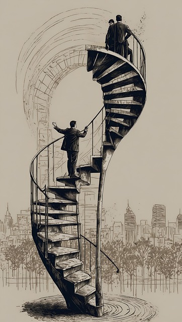 Free success stairs business illustration