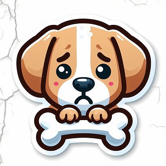 Cão, Desenho Animado, Mascote, Adesivo