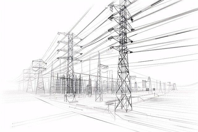 Free power electricity transmission illustration