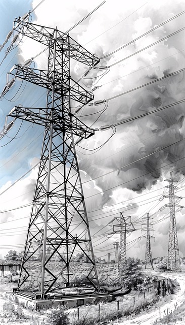 Free power electricity transmission illustration