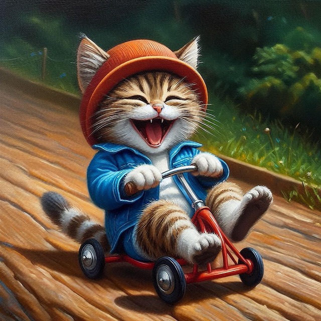 Free fantasy kitten cat illustration