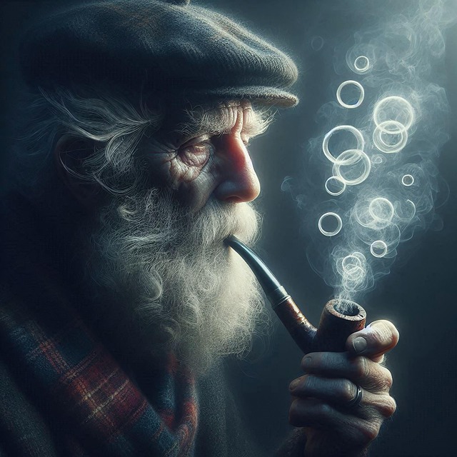Free man pipe rings illustration