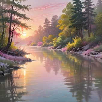Free River Natural illustration and picture