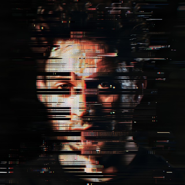 Free ai generated man glitch illustration