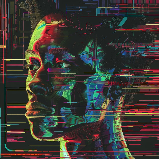 Download free HD stock image of Ai Generated Man Free ai generated man glitch illustration