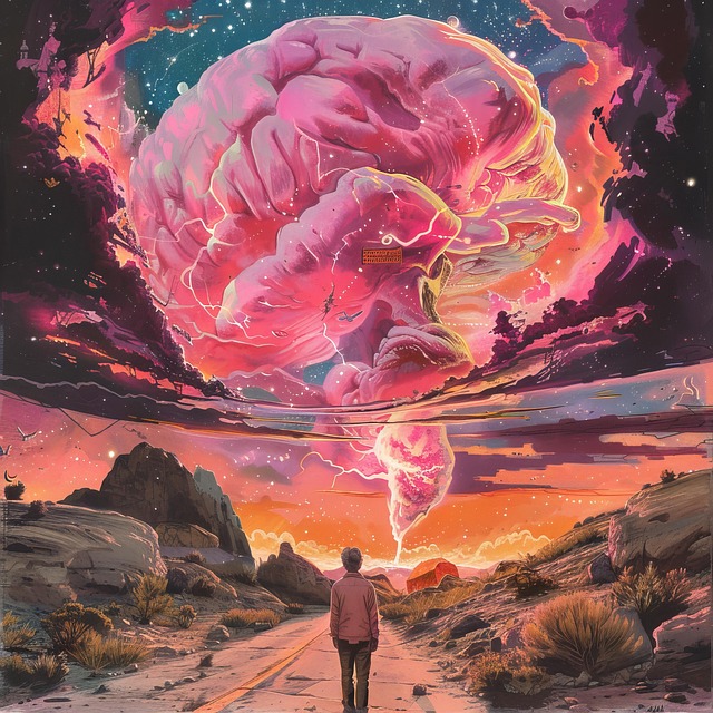 Ai产生的, 男人, 脑, 幻想, 绘画, 创造力, 想象力, 想法, 灵感