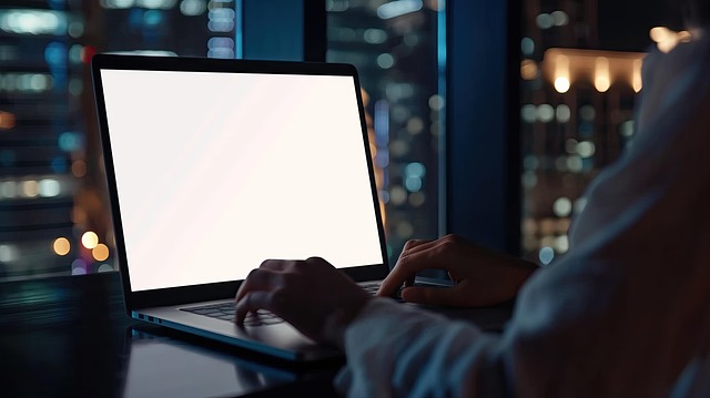 Free ai generated laptop mock up illustration