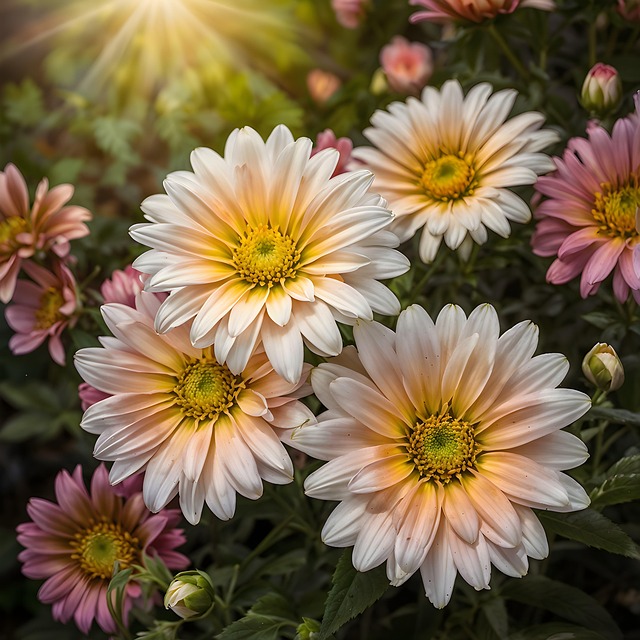 Ai Genereret, Sommer, Blomster, Natur
