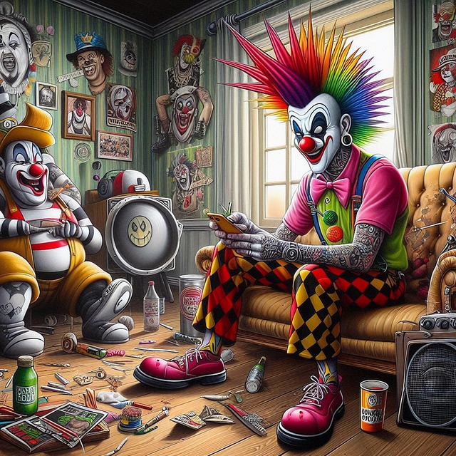 Free Ai Generated Clown illustration and picture