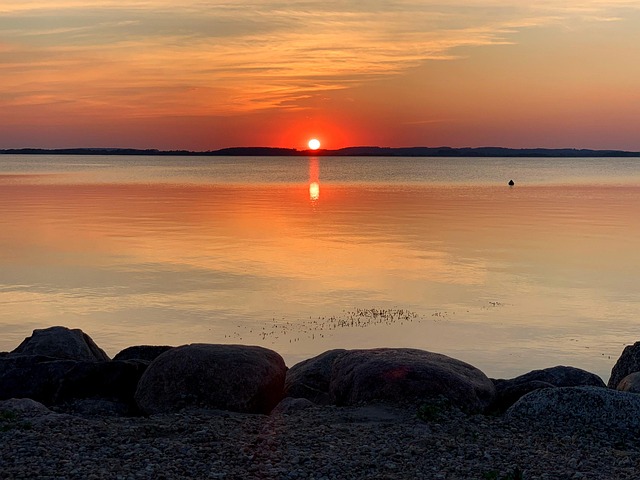 West, Zon, Natuur, Water, Meer