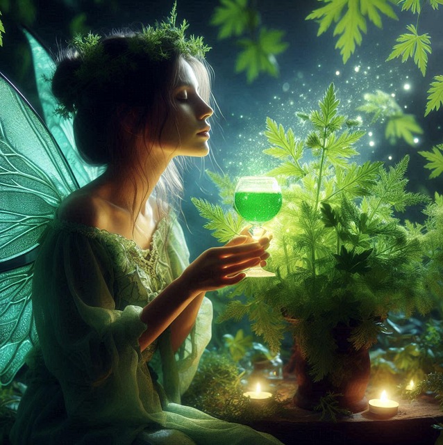 Free ai generated fairy green illustration