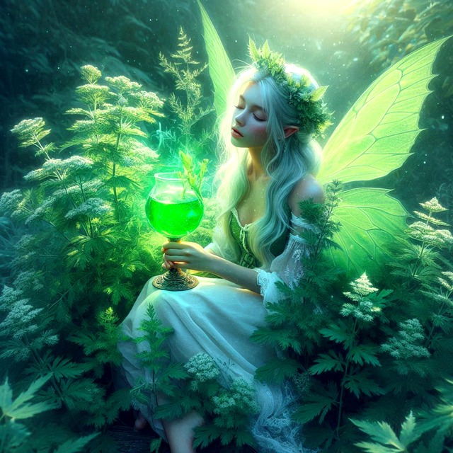 Free ai generated fairy green illustration