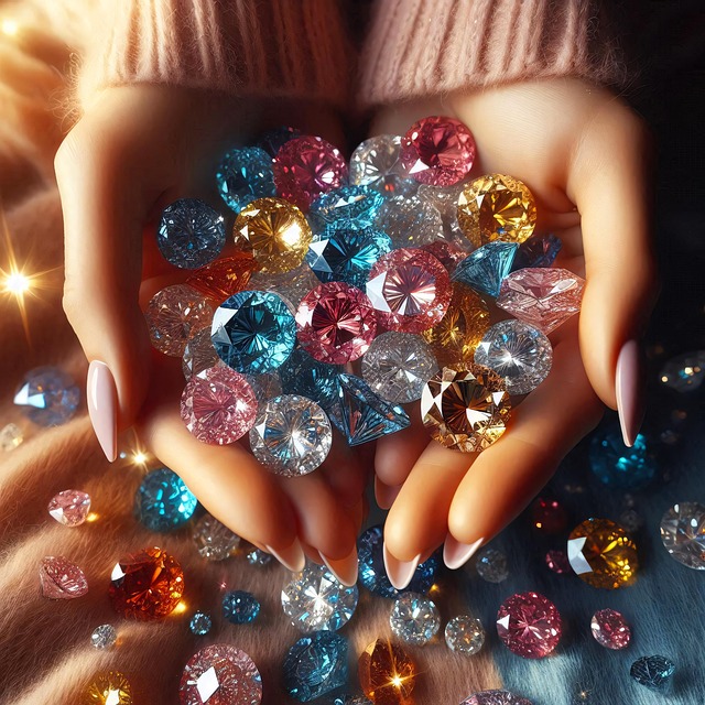 Free ai generated gems diamonds illustration