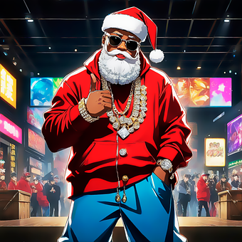 Ai Generiert, Weihnachtsmann, Hiphop