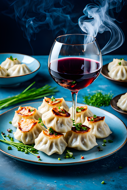 Free ai generated dumplings gyozha illustration