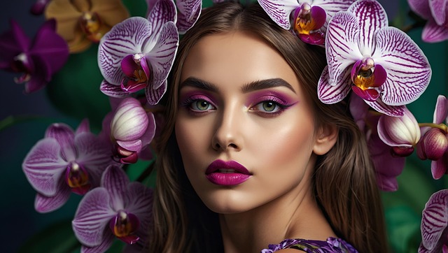 Download free HD stock image of Ai Generated Woman Free ai generated woman orchid illustration