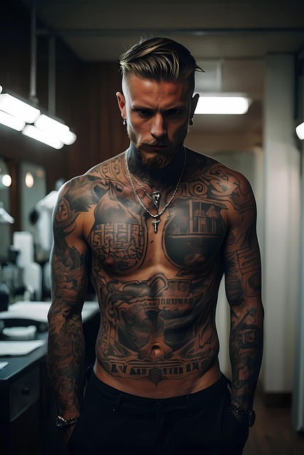 Download free HD stock image of Ai Generated Man Free ai generated man tattoo illustration