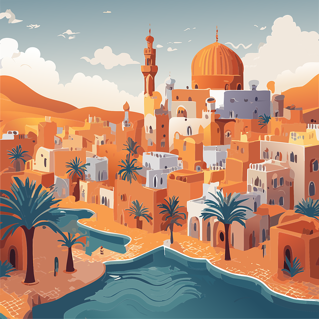 Free ai generated morocco desert vector
