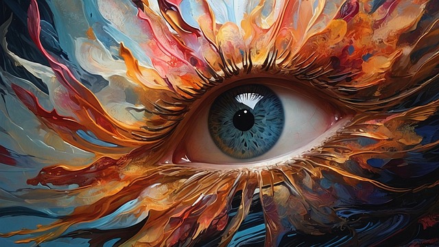 Free ai generated eye eyelashes illustration