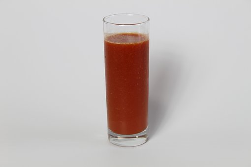 Het Sap, Drankje, Beker, Glas, Tomaat