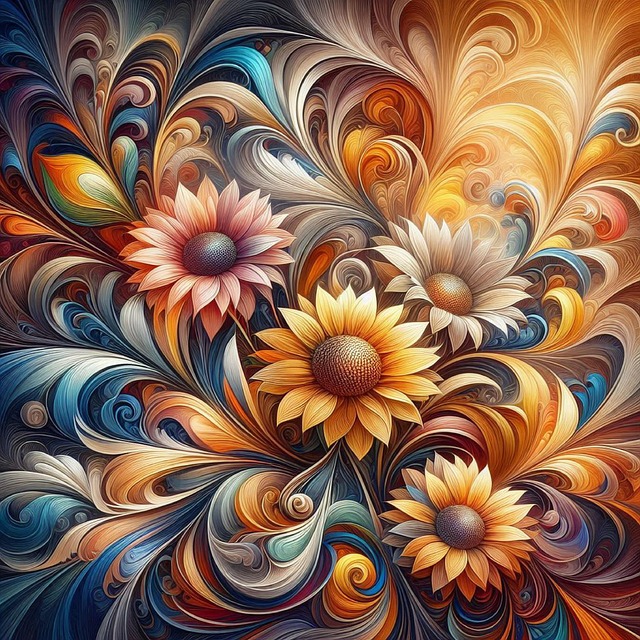Free ai generated flowers multicolored illustration