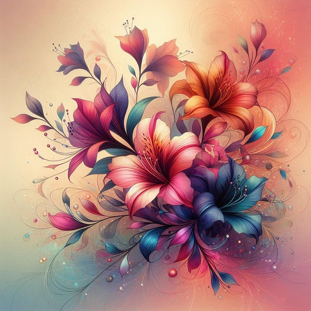 Free Flowers Pattern illustration and picture