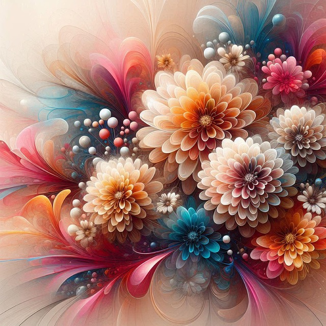 Free Flowers Pattern illustration and picture