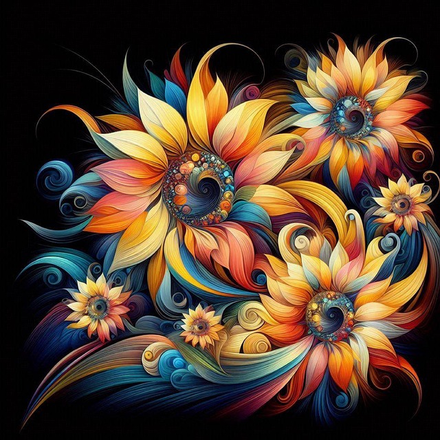 Free Flowers Pattern illustration and picture